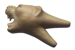 "JAGUAR HEAD" Kuripe from Cemara Wood (Vatica cemara)