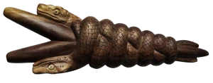 "DOUBLE SNAKE" Kuripe made of Waru Wood (Hibiscus tiliaceus) 