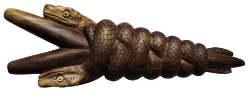 "DOUBLE SNAKE" Kuripe z Drewna Waru (Hibiscus tiliaceus)