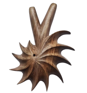 "FIBONACCI" Kuripe aus dunklem Waru-Holz (Acacia melanoxylon)