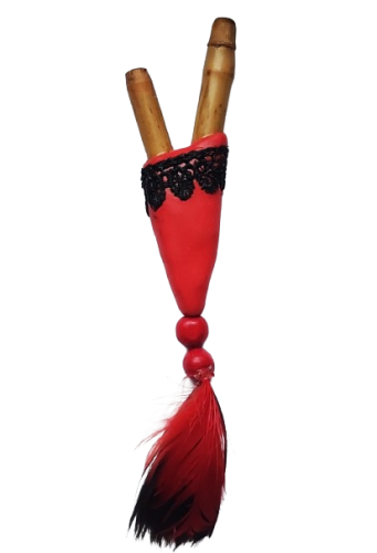 Kuripe bambusowe z piórkiem