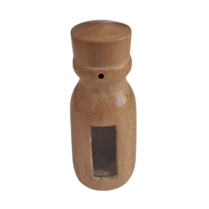 Rapé-Flasche aus Teakholz (Tectona grandis)