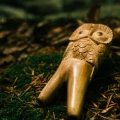 Kuripe made from Teak Wood "Standing Owl"