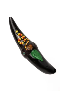 "NOCHE" Decorated Tepi from Horn