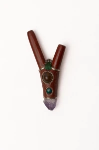 "TRIQUETA" Kuripe from Palo Sangre wood (Brosimum rubescens)
